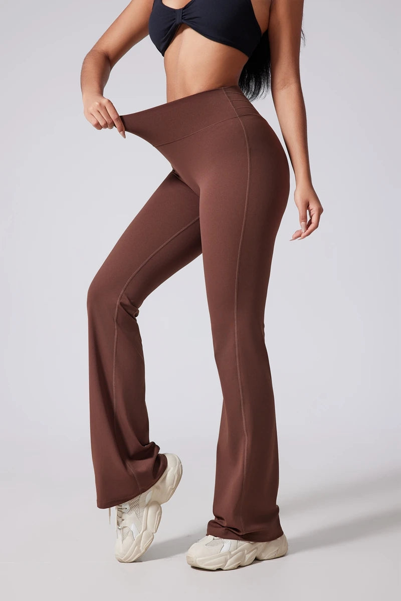 Hip lifting flared pants