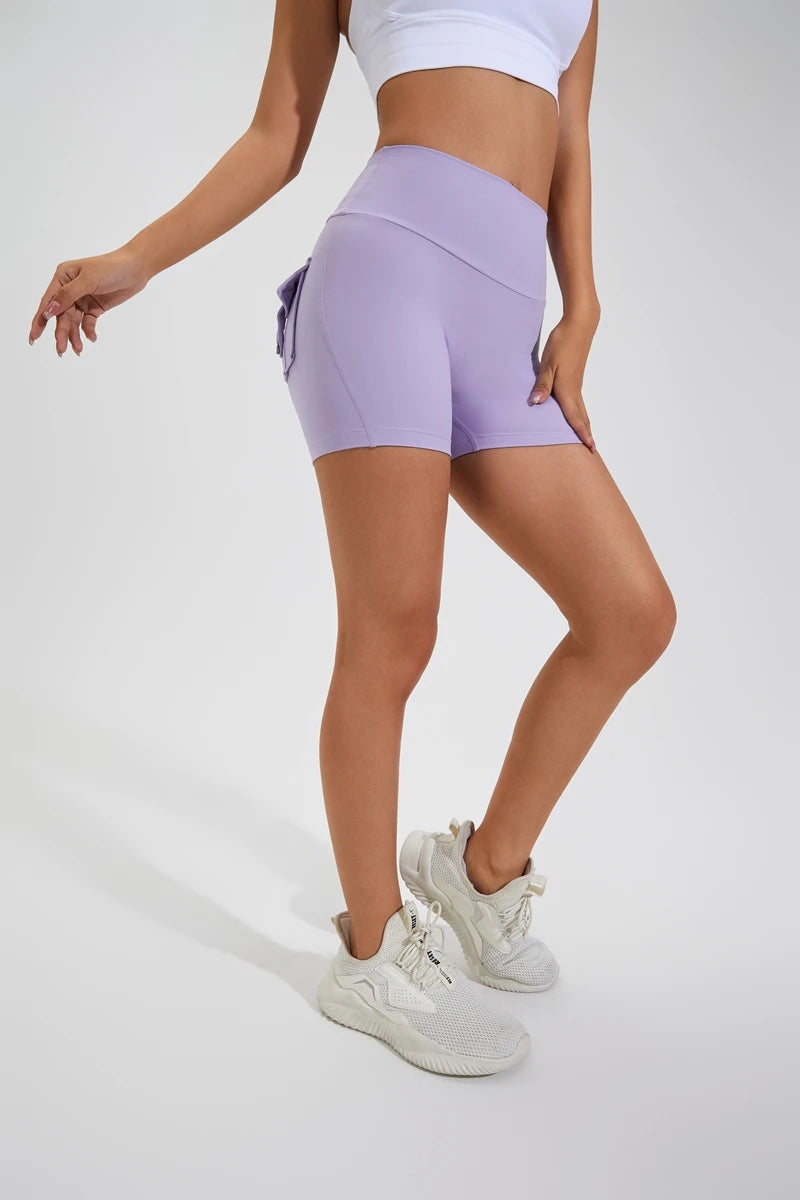 High waist pocket shorts