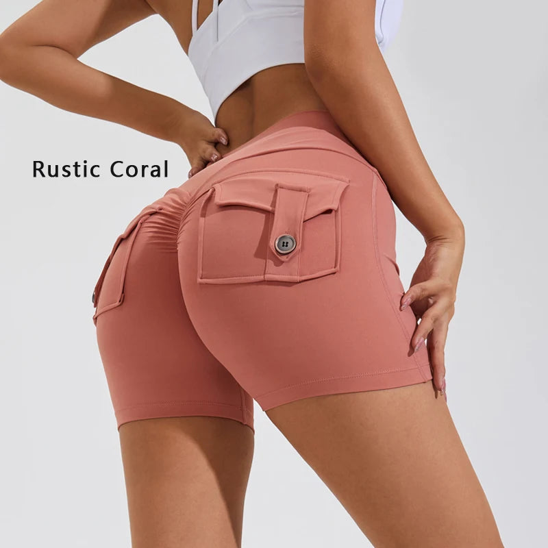 High waist pocket shorts