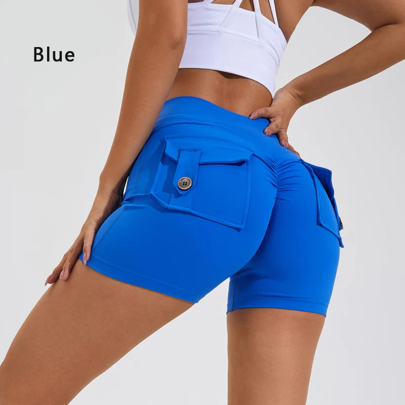 High waist pocket shorts