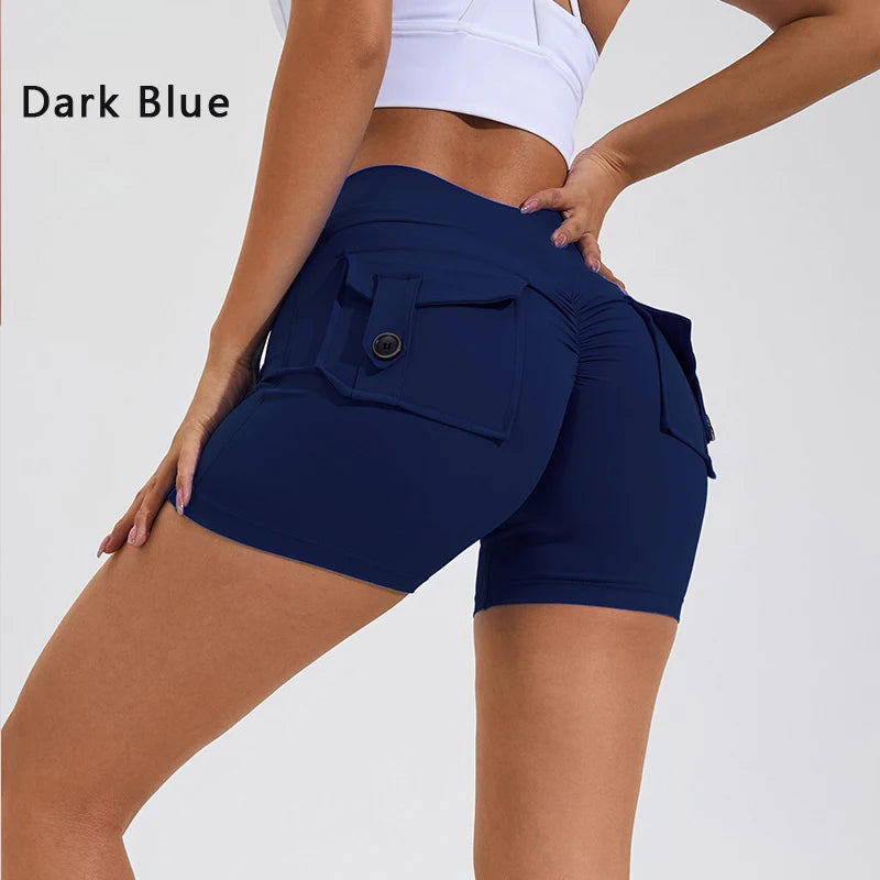 High waist pocket shorts