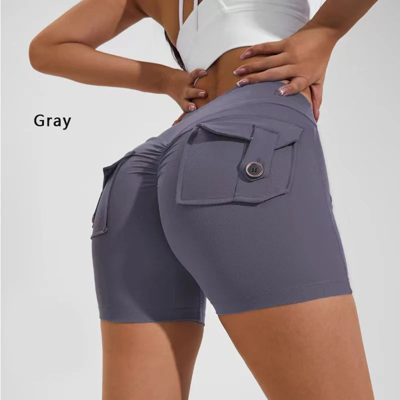 High waist pocket shorts