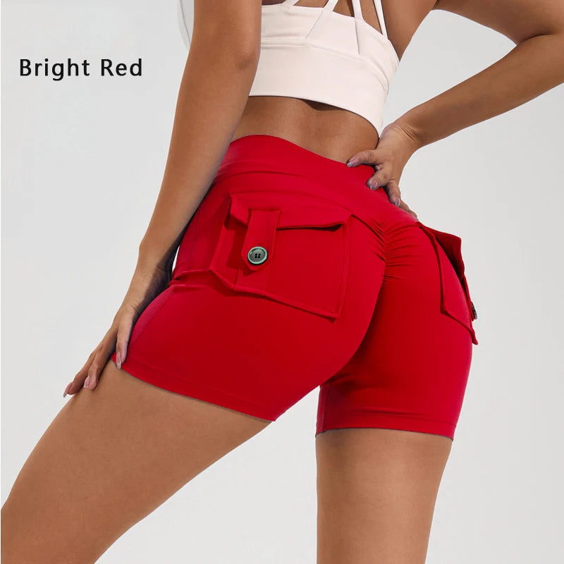 High waist pocket shorts