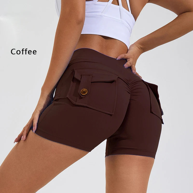 High waist pocket shorts
