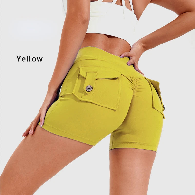 High waist pocket shorts