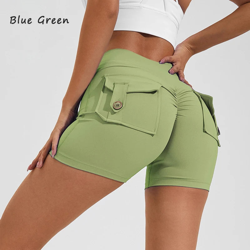 High waist pocket shorts