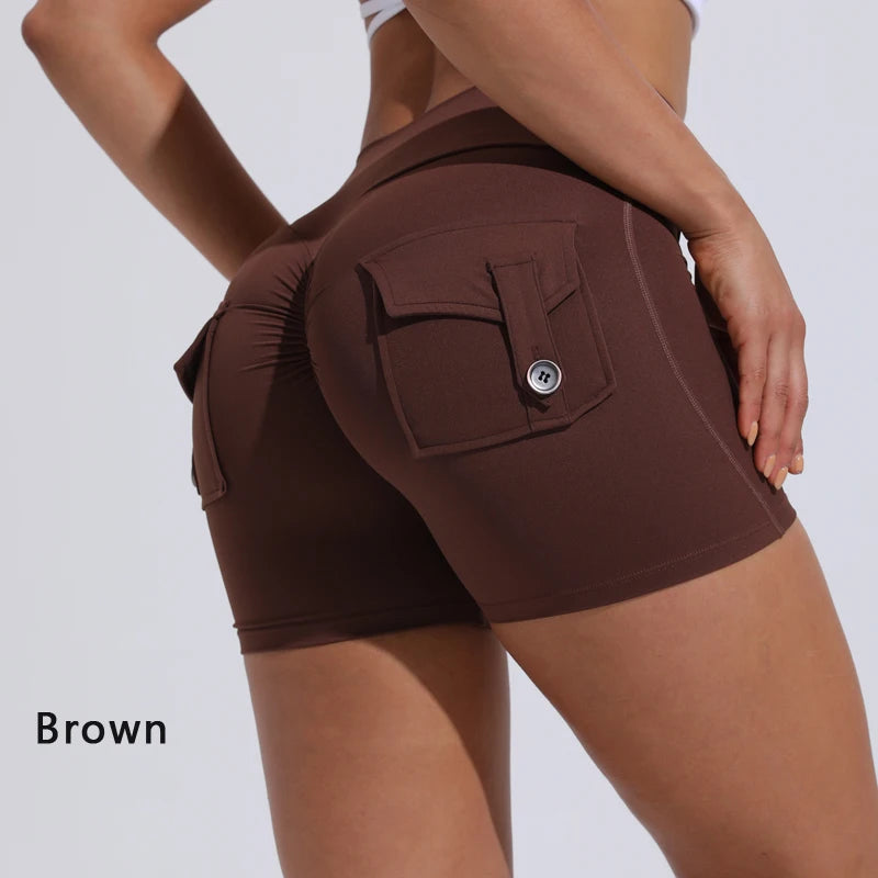 High waist pocket shorts