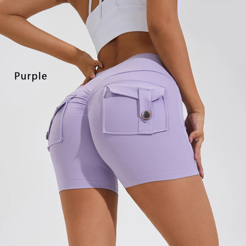 High waist pocket shorts