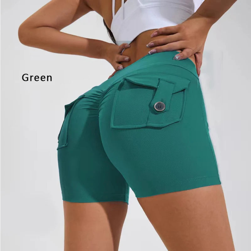 High waist pocket shorts