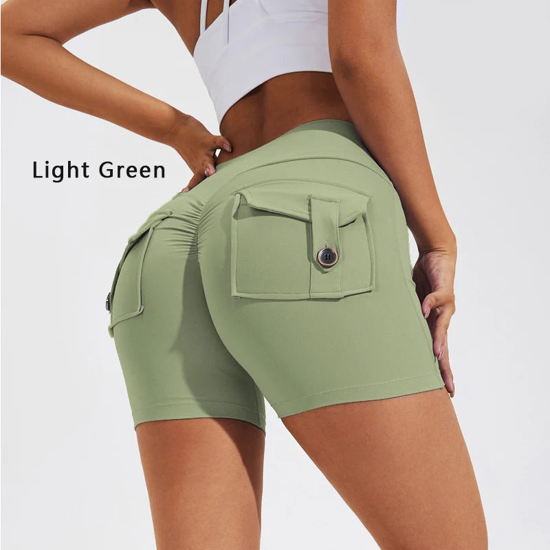 High waist pocket shorts