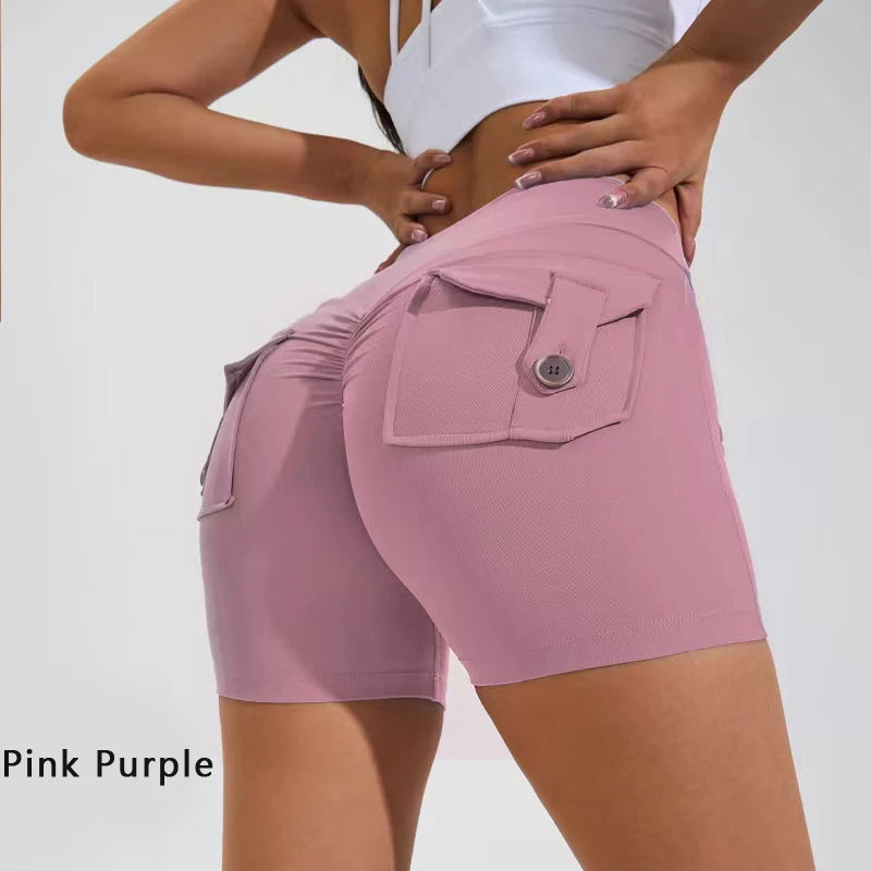 High waist pocket shorts