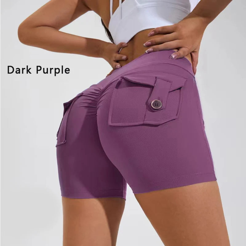 High waist pocket shorts
