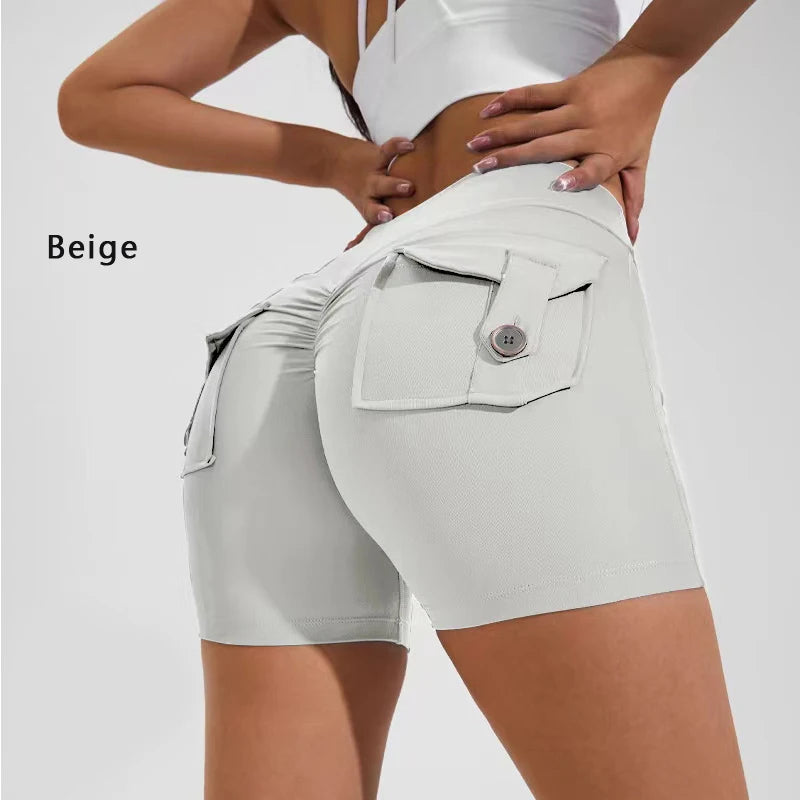 High waist pocket shorts