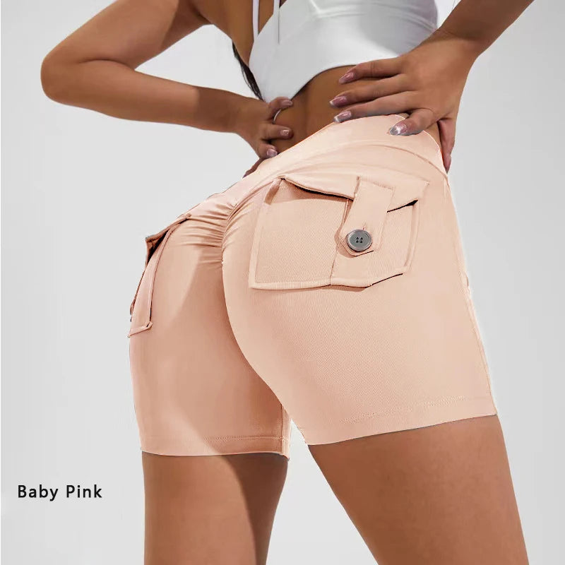 High waist pocket shorts