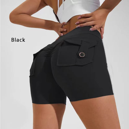 High waist pocket shorts
