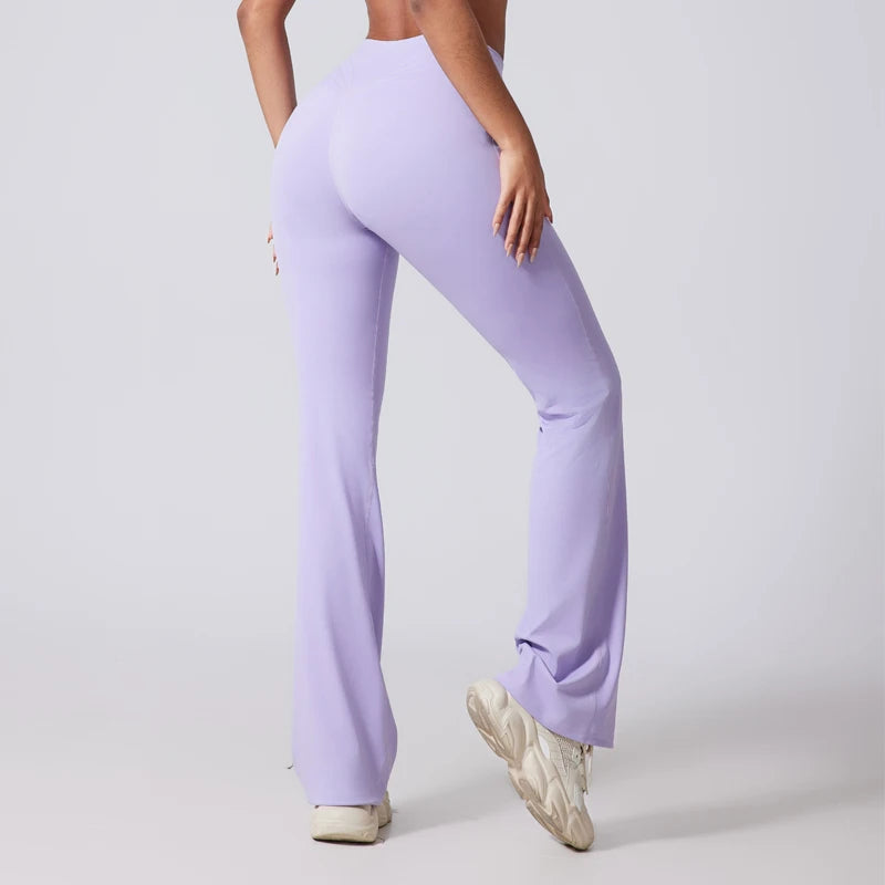 Hip lifting flared pants