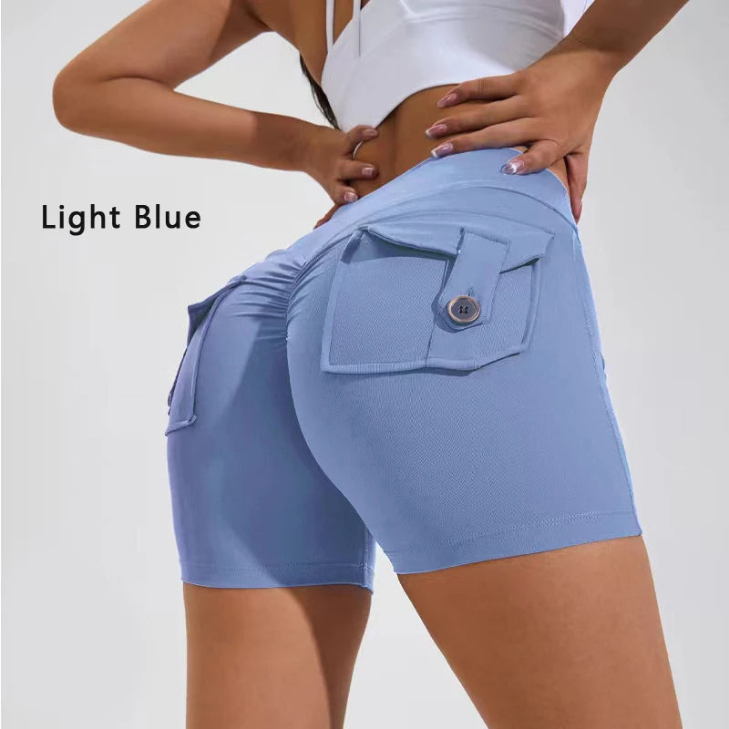 High waist pocket shorts