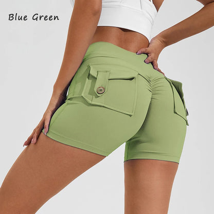 High waist pocket shorts