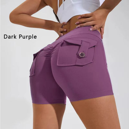 High waist pocket shorts